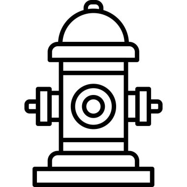 Yangın söndürücü simgesi. Yangın söndürücü vektör simgesi web için anahat çizimi