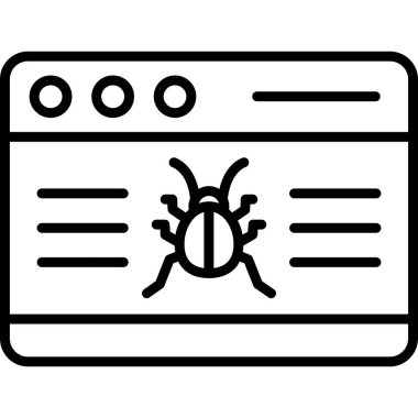 Böcek. Web simgesi basit tasarım