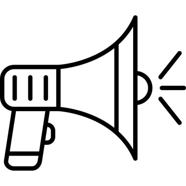 megafon ses hoparlörü satır simgesi