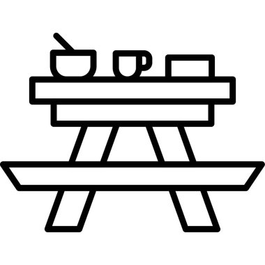 Barbekü. Web simgesi basit illüstrasyon