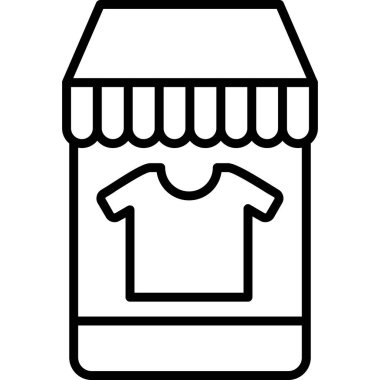 Alışveriş sepeti simgesi, basit satır tasarımı