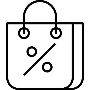 Alışveriş poşeti simgesi, vektör illüstrasyonu