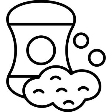 Bulut. Web simgesi basit illüstrasyon