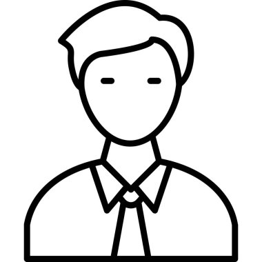 İş adamı. Web simgesi basit illüstrasyon