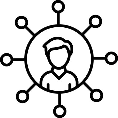 ağ bağlantısı simgesi, basit illüstrasyon