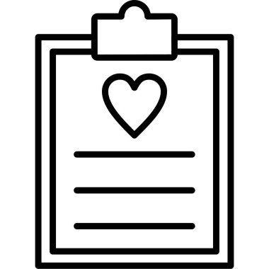 Aşk kalp ikonu vektör illüstrasyonu