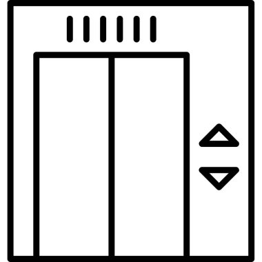 kapı web simgesi, basit vektör illüstrasyonu