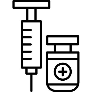 Şırınga web simgesi, vektör çizim