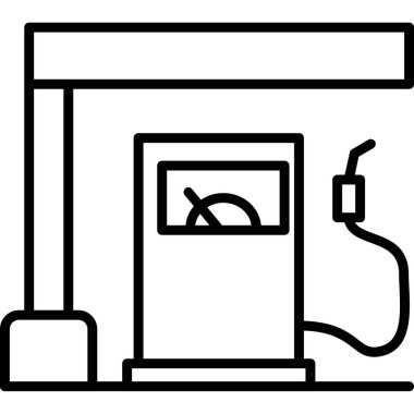 Benzin istasyonu simgesi, basit tarzı