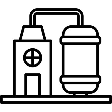 Kahve dükkanı. Web simgesi vektör illüstrasyonu