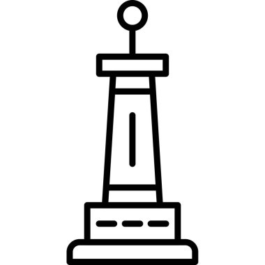 Anıt simgesi. Beyaz arkaplanda izole edilmiş web tasarımı için anıt anıtı vektör simgesi