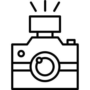 Kamera. Web simgesi basit illüstrasyon