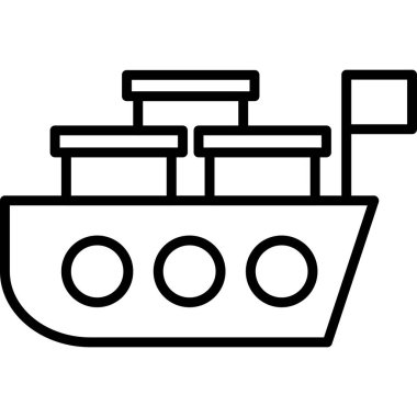 Tekne. Web simgesi basit illüstrasyon