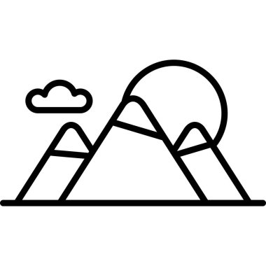 dağlar manzara simgesi vektör çizimi çizimi