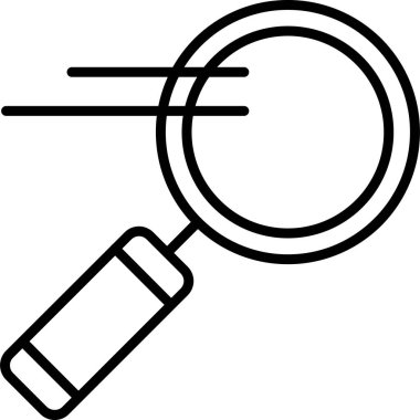 Büyütme cam simgesi, vektör illüstrasyonu