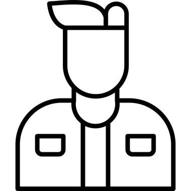 Man avatar simgesi, vektör illüstrasyonu