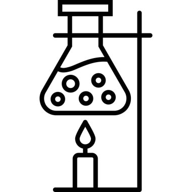 deney şişesi simgesini ana hat biçiminde deneyiniz