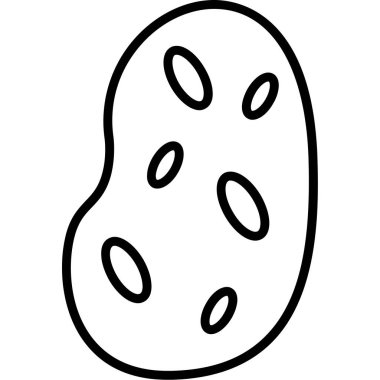 Taze avokado meyve ikonu, taslak tarzı