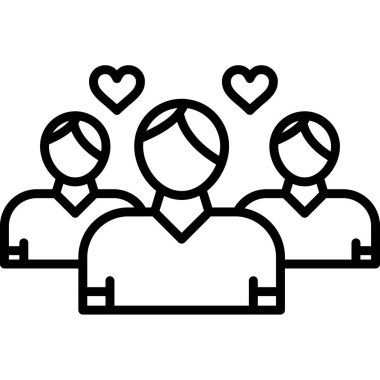 insanlar kalp simgesine sahip grup, özet biçimi