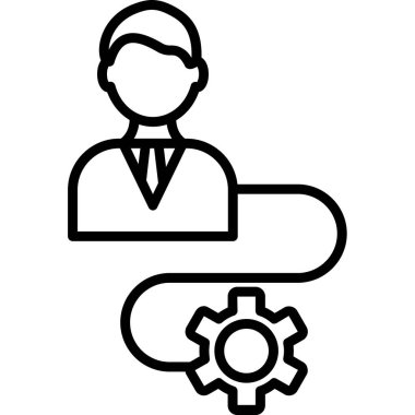 Vites vektör illüstrasyon tasarımına sahip iş adamı