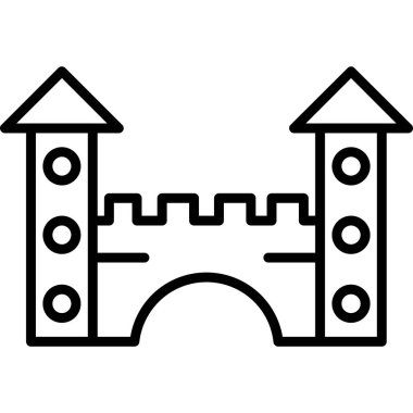 kale ikonu vektör illüstrasyonu