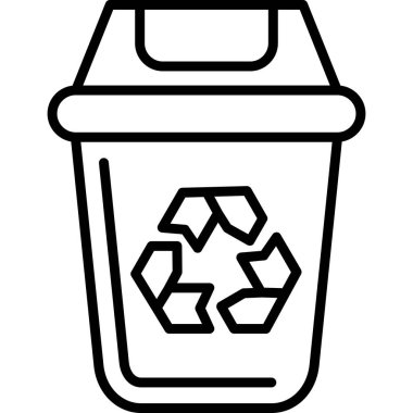Geri dönüşüm kutusu simgesi, tasarım taslağı