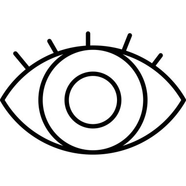 Göz simgesi. Web için göz vektör simgelerinin özet çizimi