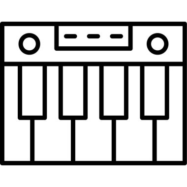 Piyano simgesi, vektör illüstrasyonu
