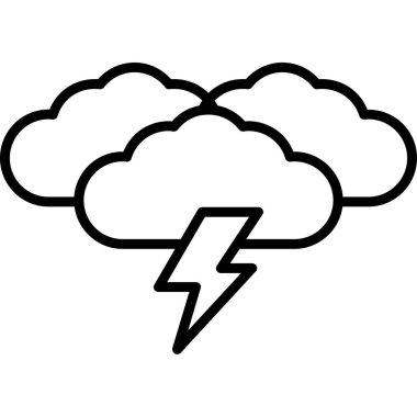 Gök gürültüsü Web simgesi basit tasarım