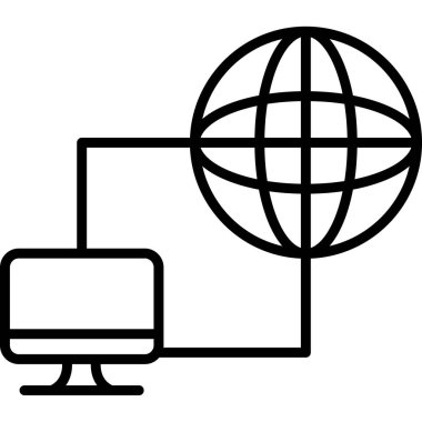 şebeke. Web simgesi basit illüstrasyon