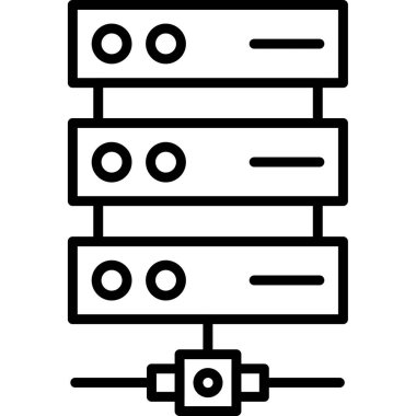 ağ sunucusu. Web simgesi basit illüstrasyon