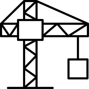 İnşaat vinci yapı simgesi