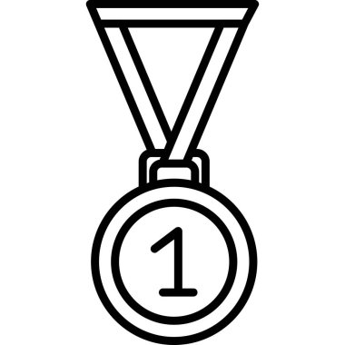 Madalya ikon vektör illüstrasyonu