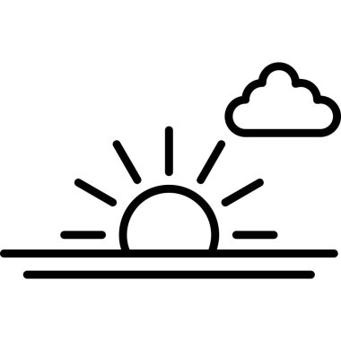 hava ve güneş çizgisi simgesi.