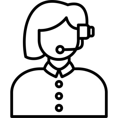 Çağrı merkezi operatör simgesi, özet biçimi