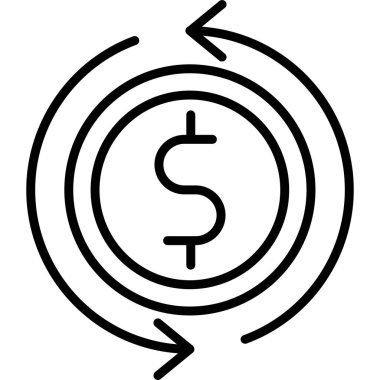 Para için. Web simgesi basit tasarım