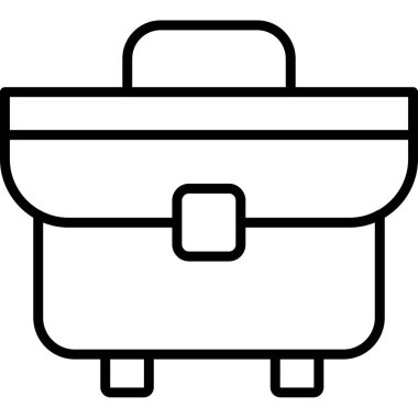 Bavul. Web simgesi basit illüstrasyon