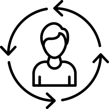 iş yönetimi vektör illüstrasyonu