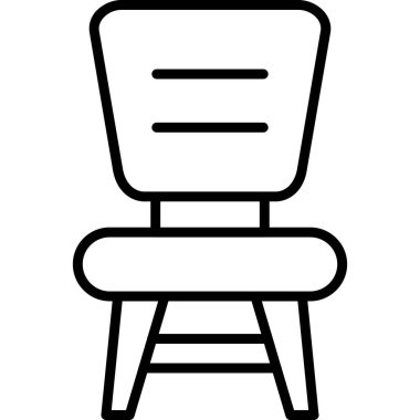 Koltuk mobilyası ikonu ana hatları vektörü. mobilya