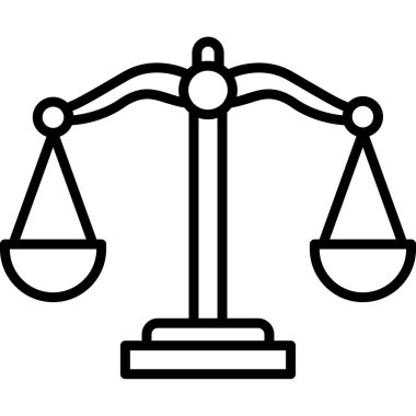 Adalet hukuku simgesini ana hatlarıyla dengele