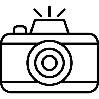 kamera simgesi vektör illüstrasyonu