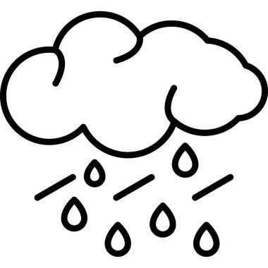 Yağmur. Web simgesi basit tasarım