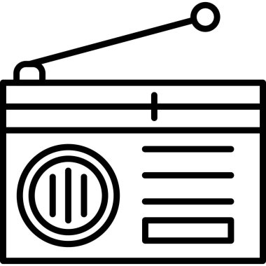 radyo simgesi vektör illüstrasyonu