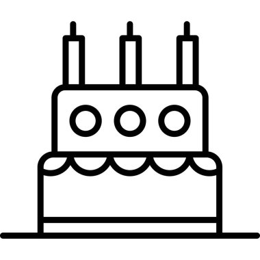Doğum günü pastası vektör simgesi