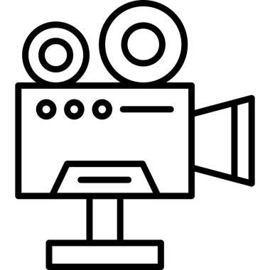 film kamerası simgesi, basit tasarım