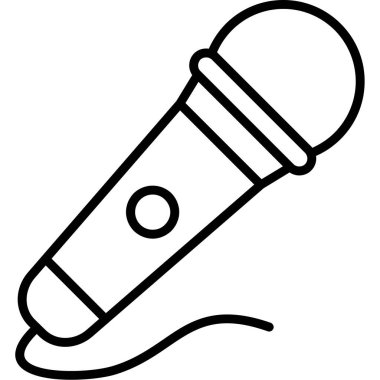 Mikrofon. Web simgesi basit tasarım