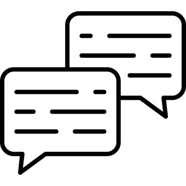 Konuşma baloncukları simgesi, basit tasarım