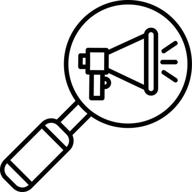 Megafon. Web simgesi basit illüstrasyon