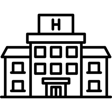 Otel binası simgesi, taslak biçimi