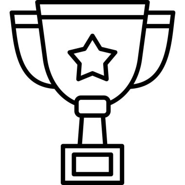 Ödülü Kupası simge vektör çizim